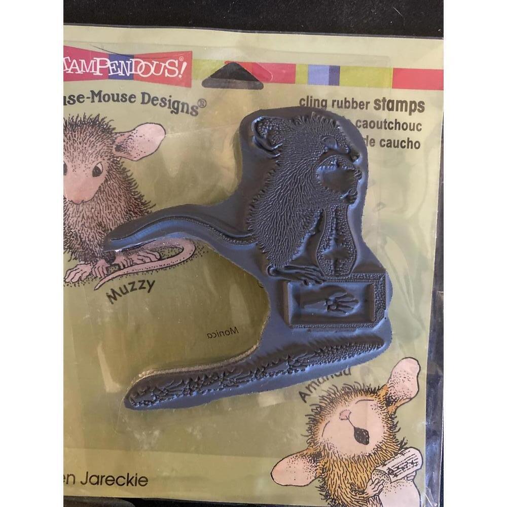 House Mouse Monica Making Prints 2014 cling on stamp - Picture 5 of 5
